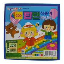 종이나라 단면 색종이 5p, 5색, 50개입
