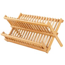 캔버라 캠핑 레져 가정 대나무 디쉬랙 정리선반, 브라운, 1개
