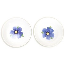 본차이나 수채화 바이올렛 찬기 소 2p + 중 2p 세트, 혼합 색상, 1세트