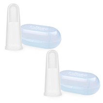 하이비 실리콘 손가락칫솔 + 케이스, 혼합 색상, 2세트