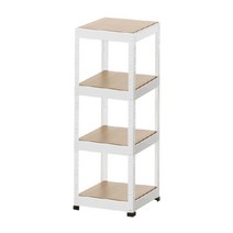 레마하우스 슈랙 철재 선반 4단 400 x 400 x 1200 mm, 화이트