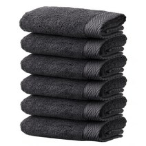 소프트터치 프리미엄 40수 코마사 수건 40 x 80 cm 190g, 진회색, 6개