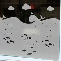 뭉키데코 고급 컷팅 안개시트 고래의 꿈