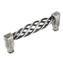 이누데코 모던 꽈베기 엔틱 실버 가구손잡이, 1개