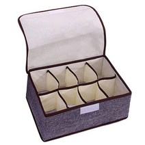 마켓감성 린넨 스토리지 8칸 여성 속옷 보관함 그레이, 2개입