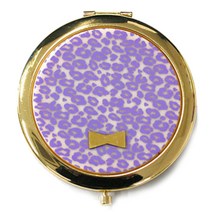 LATEST 레오파드 컴팩트 미러, 퍼플, 1개