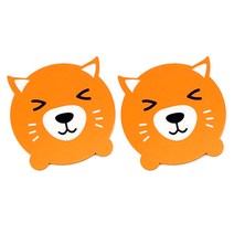 이코디 캔디 애니멀 프렌즈 컵받침 2p, 폭스