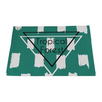 아울리빙 노르딕그린 키친 린넨 테이블매트, C, 42 x 32 cm