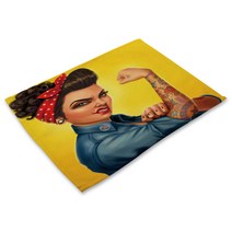 리빙팝 스트롱걸 테이블매트, 01, 42 x 32 cm