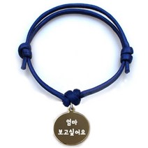 펫츠룩 굿모닝 블루 반려동물 목걸이 S + 메탈원형 팬던트 S, 골드(엄마보고싶어요), 1개