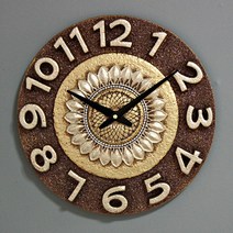 키다리 저소음 해바라기 350 벽시계, 골드