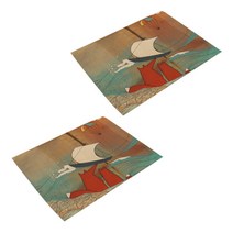 아울리빙 붉은여우 일상 식탁매트 2p, F, 42 x 32 cm