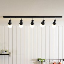 투플레이스 밀크 5등 직부 천장등, 블랙