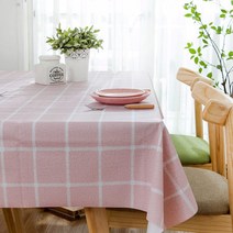 이코디 체라 그리드 테이블 보, 핑크, 120 x 180 cm