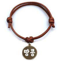 펫츠룩 굿모닝 카라멜 반려동물 목걸이 M + 메탈원형 팬던트 S, 골드(땅콩), 1개