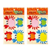 동기오피스 펠트아트 게 4p x 2세트, 혼합 색상(DF-1096)