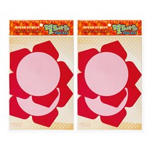 동기오피스 펠트아트 꽃판5 2p x 2개입, 빨강(DF-1011)