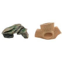 하온펫 수족관 장식용품 고인돌 1 + 나무 놀이터, 1세트