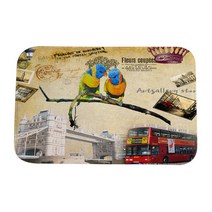 아울리빙 빈티지 도시 주방 발매트, B