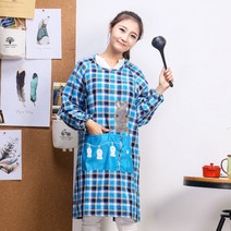 아울리빙 피쉬 래빗 키친 긴팔 앞치마, E, 1개