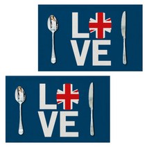 아울리빙 빈티지 영국 식탁매트 2p, D, 44 x 28 cm