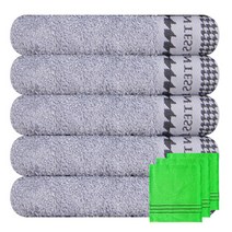 송월타월 카운테스마라 시티 타월 5p + 때타올 연두 3p, 연회색, 1세트