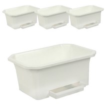 플라팜 베란다 텃밭화분 클래식 28L 4p, 화이트