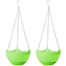 마켓감성 컬러 행잉 화분 걸이 2p, 그린