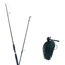 원다 하나린 루어낚싯대 662ML + 다미끼 스커트베이트 디에프 터치 지그 10.7g, 02 GREEN + BLACK
