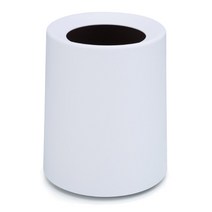 모나코올리브 모던 인테리어 풀커버 휴지통, 화이트, 1개