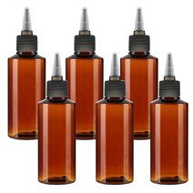 병도매닷컴 갈색 투명 뾰족 검정마개 공병 AC100, 100ml, 6개입