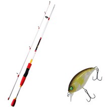 아피스 배스게임 루어 낚싯대 XT 화이트 + 다미끼 디티스코-40 하드베이트 루어 40mm 314H YELLOW AYU, 1세트