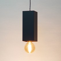 샛별하우스 네모 팬던트 조명 중형, 블랙