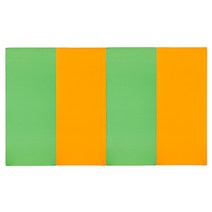 퍼니존 퍼니테라피 그린시리즈1 영유아 폴더매트, 그린 + 오렌지