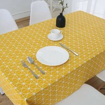 비케이 북유럽 정원 느낌 코튼 테이블 보, 2, 120 x 120 cm