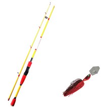 아피스 배스게임 XT 루어낚싯대 + 다미끼 스커트베이트 트램블 지그 10.7g, 낚싯대(옐로우), 지그(04 CLOWN)