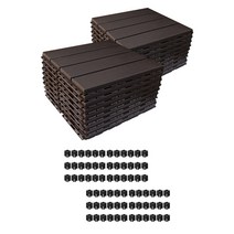 오하임 아트 조립식 바닥재 18p + 미끄럼방지패드 72p, 초코브라운, 1세트
