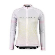 세컨윈드 여성용 피치 긴팔 자전거 저지 JLW12