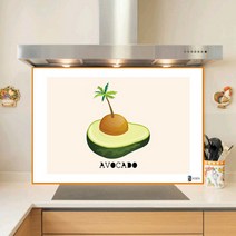 키센주방아트보드 아보카도 타일 900 x 540 mm, 오렌지, 1개