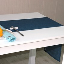 나산데코 마100% 힐링린넨 젠스타일 테이블러너, RN813-20(다크슬레이트블루), 협탁용(120 x 28 cm)