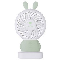 포포팬시 쿨라이트 LED 휴대용 선풍기 래빗, YBP-6744, 민트