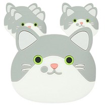 블럭마트 어린이 고양이 컵받침 6p, 3