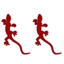 신일 도마뱀 입체 차량용 스티커 좌, 레드, 2개입