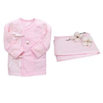 베이비붐 여아용 출산선물 2종세트 배냇저고리 + 속싸개