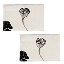 스토어33 동양화 키친 린넨 테이블매트 2p, G, 44 x 28 cm