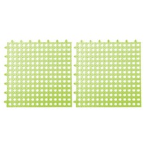 블럭마트 욕실바닥 매트 30 x 30 x 1 cm, 그린, 2개입
