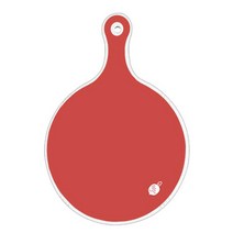로엠디자인 양면 원형 서빙 도마 레드, 원숭이, 1개