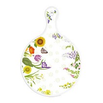 로엠디자인 양면 디자인 원형 서빙도마 화단, 자국옥색, 1개