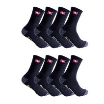 스위스밀리터리 SM-R01 남성용 등산 장목 양말 8족, 블랙