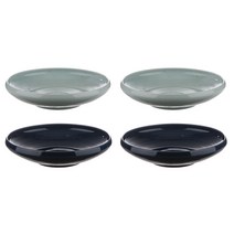 입의섭도예작업장 원반접시 3호 민트 2p + 네이비 2p, 4개입, 단품